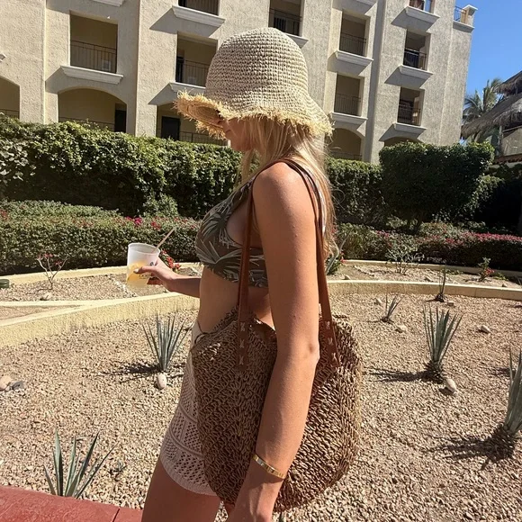 FINAL PRICE ❤️‍🔥 RAFFIA SUMMER BEACH BAG❤️‍🔥 NWT SUMMER BEACH TOTE - Picture 9 of 10